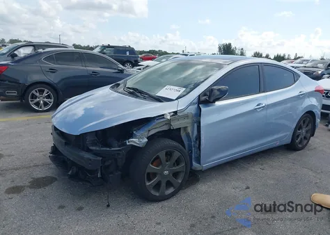 2012 Hyundai Elantra Gls/Limited z USA, uszkodzony, nr VIN KMHDH4AE6CU470053